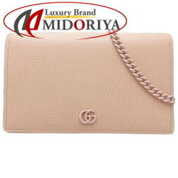 Gucci Pink GG Leather Chain Marmont Wallet - Picture 1 of 9